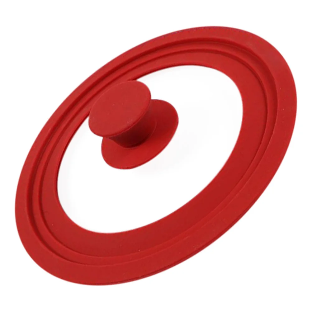 

1Pcs Steel Hardening Silicone Pot Lid Round Knob Universal Pot Cover Tempered Glass Cover Visible Cooking Monitor