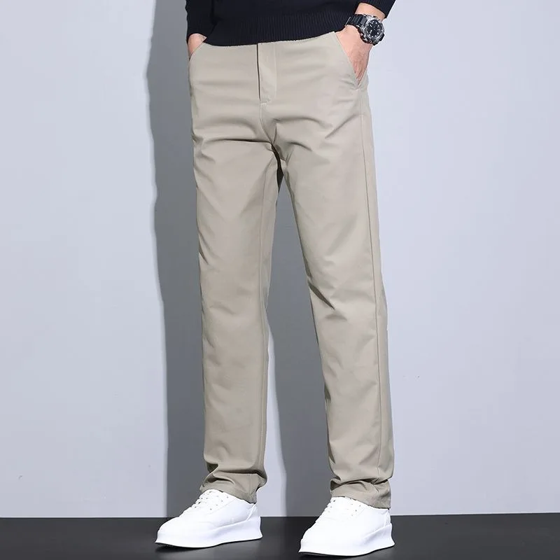 

Autumn Men's Casual Pants New Loose Straight Business Casual Pants Mid-waist Overalls Trousers
