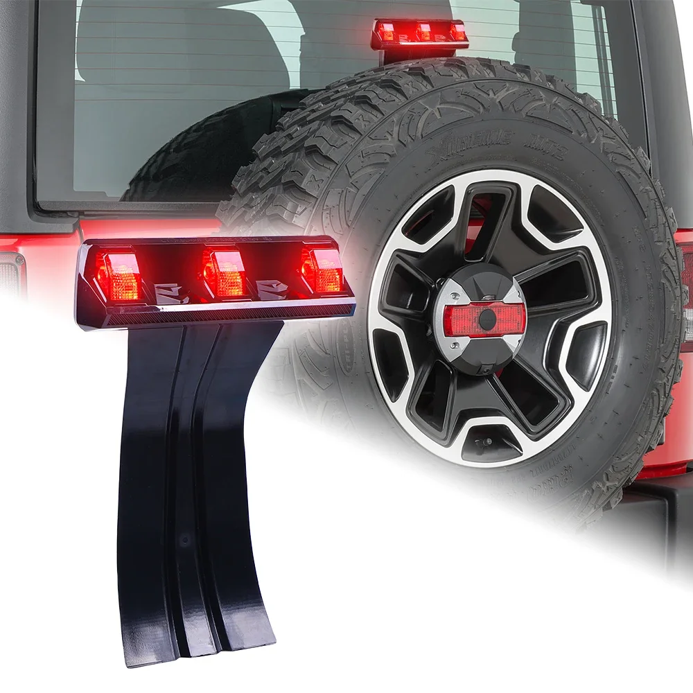 Loyo 4X4 Led Stop Tail Light Brake Reverse Smoked Lens Rear Third Brake Lights for Jeep Wrangler Jk Jku 2007-201