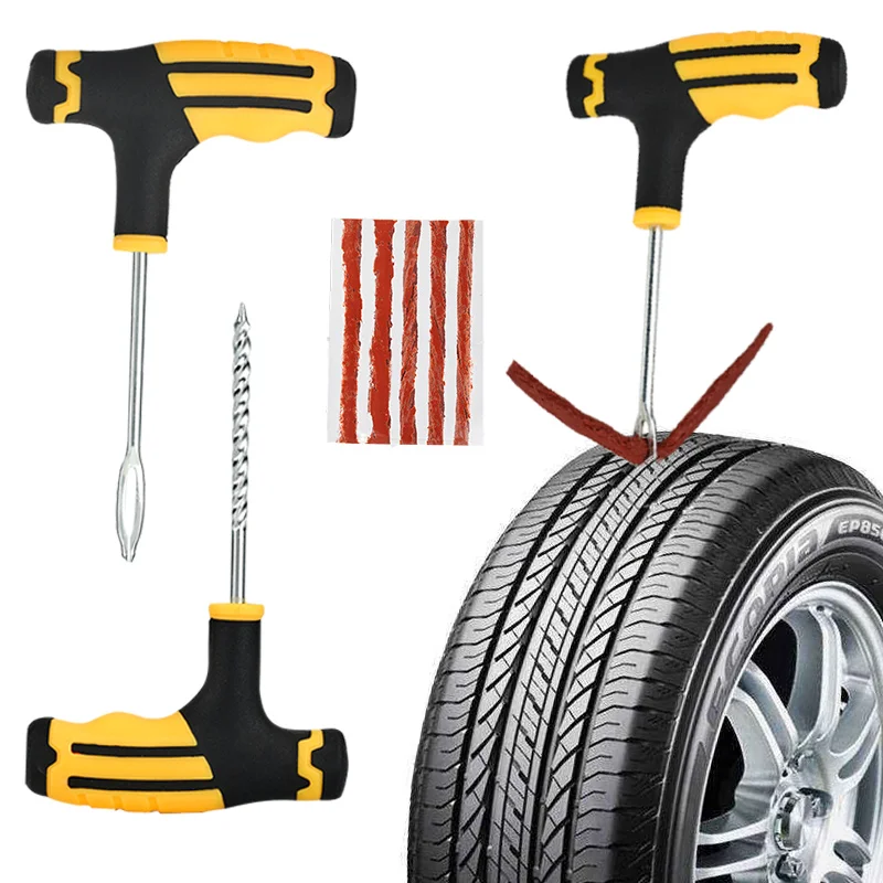 

Заглушки для ремонта шин, инструменты для автомобиля, велосипеда с сумкой для хранения, накачка шин, портативный инструмент для воздушной дрели, комплекты для ремонта проколов шин, клеевая полоса