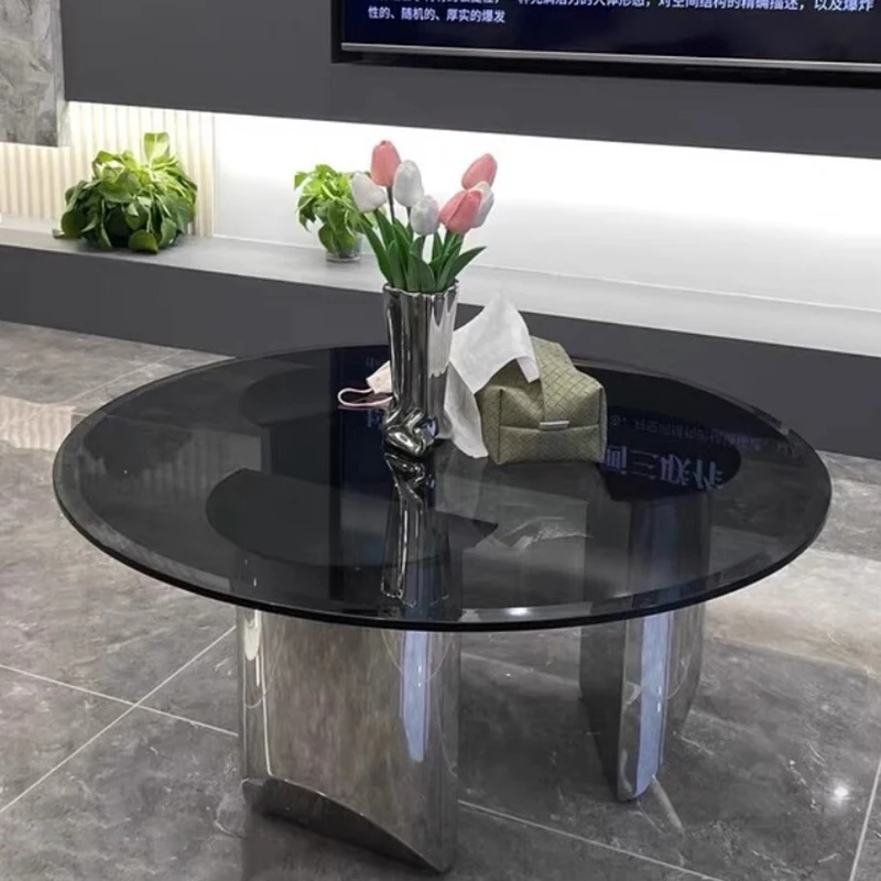 

Living Room Tea Table Household Italian Light Luxury Suspended Table Modern Small Circular Ombination Designer Furniture