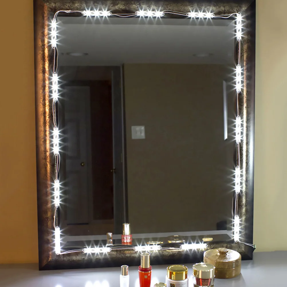 

1 set Led Makeup Mirror Light Strip, No Tools Instant Installation, Portable For Bathroom Vanity Hotel, Mirror Front Lamp Kit