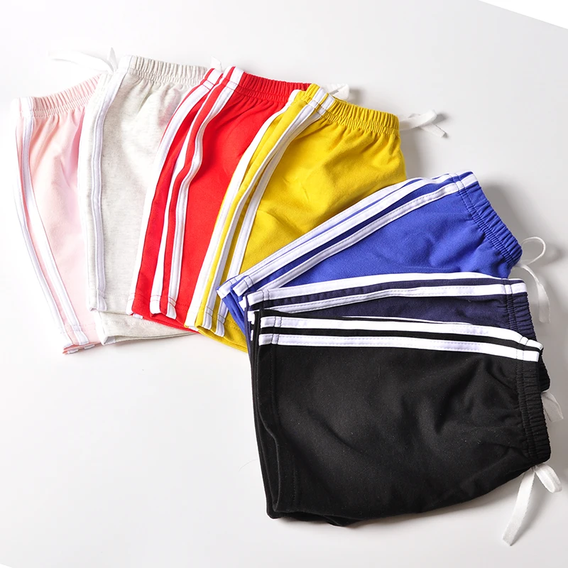 Soft Cotton Boys Girls Shorts for Kids Toddler 1 to 2 3 4 5 6 7 8 9 10 11 12 13 14 Years Side-Striped Casual Loose Sports Shorts