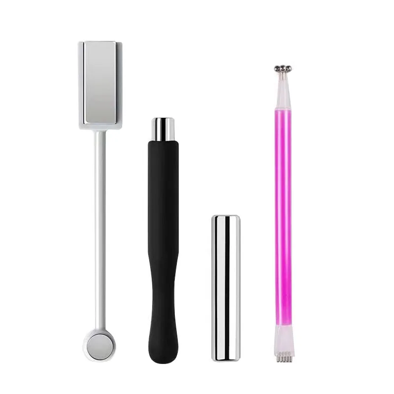 

4pcs Cat Eye Nail Polish Magnet Cateyes Magnet for Gel Varnish Strong Nail Magnet Round for Nails Cat Eye Tool CXB11