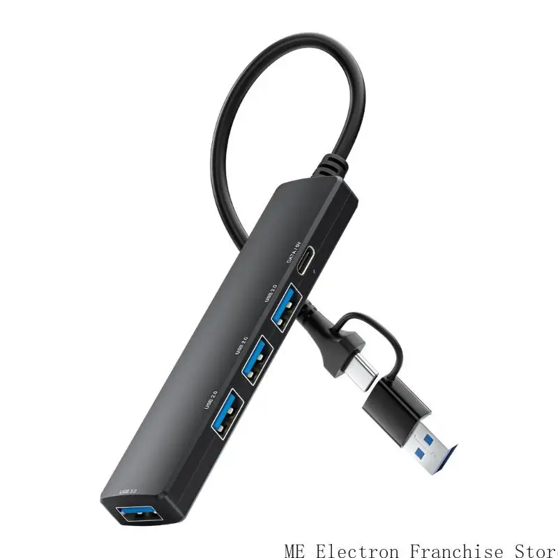 T5EA USB CスプリッターケーブルUSB C/USB男性への3XUSB2.0+1XUSB3.0+1XTYPE Cデータ転送