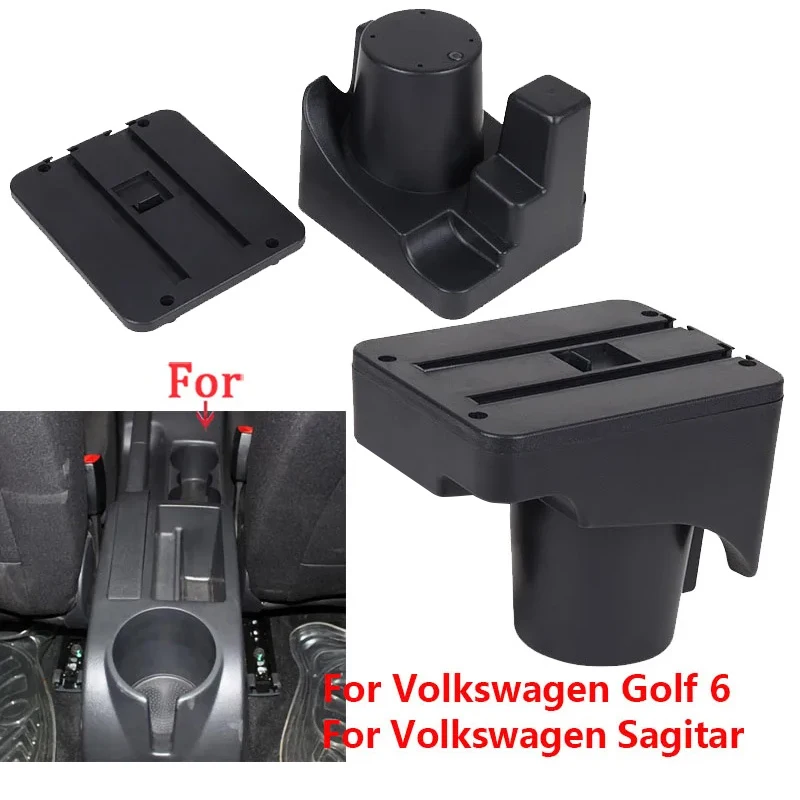 For Volkswagen Golf 6 Armrest box For VW Sagitar Car Armrest Interior details Retrofit parts Storage box car accessories USB