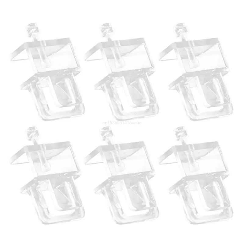 Dropship 6pcs Fish Bracket Clear Acrylic Fish Clear Aquarium Glass Clip Holder