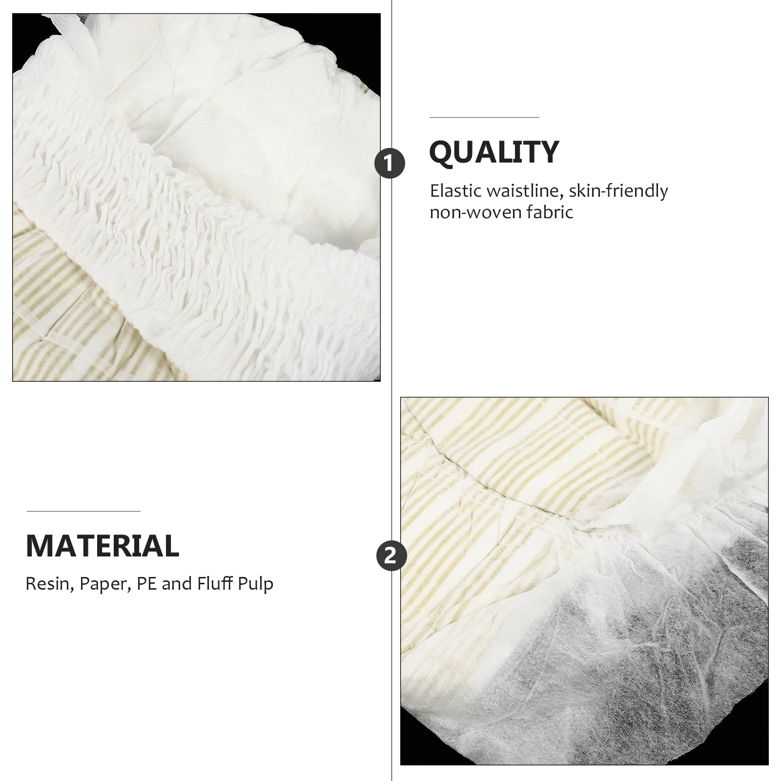 

11pcs Adult Diapers Waterproof Breathable Adjustable For Overnight Heavy Absorbency Menstrual Postpartum Unisex Disposable