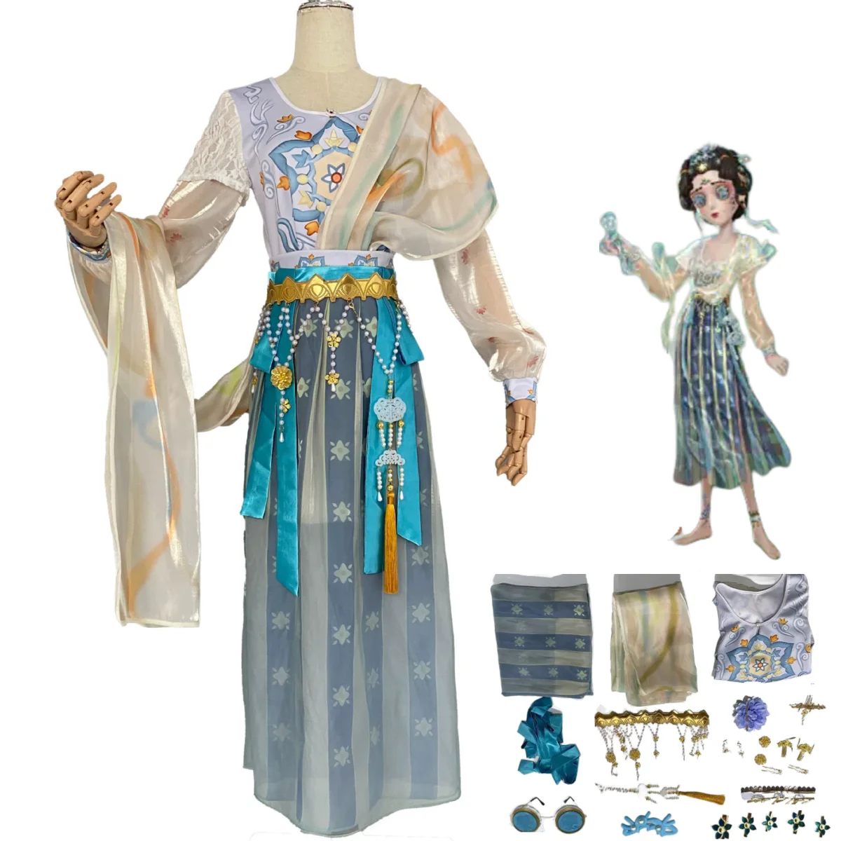 

Game Identity ⅴEmily Dyer Doctor Lydia Jones Cosplay Costume Pharmacist Chinese Style Hanfu Woman Sexy Traditional Festival Set