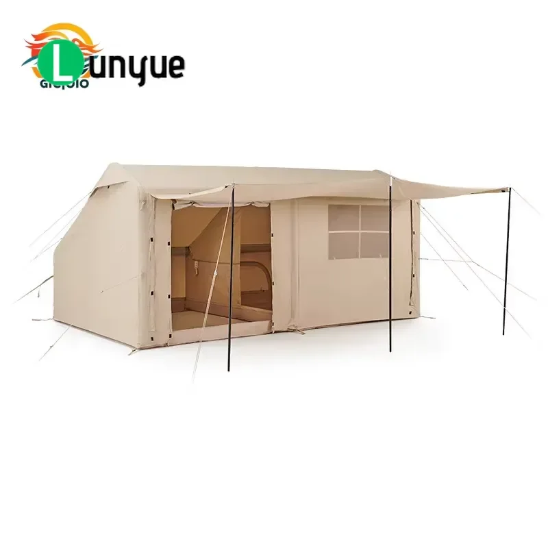 Custom Retro Inflatable Tent One Bedroom One Living Room Quick Open Light Luxury Outdoor Camping Family Use Durable