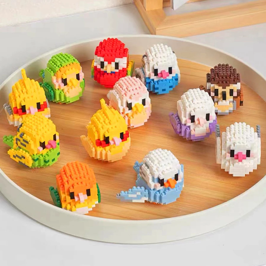 Creative DIY Cartoon Cute Birds, Parrots, Sparrows, Animal Building Blocks, Bird Assembly Model Toys, Home Decoration Gifts image 5