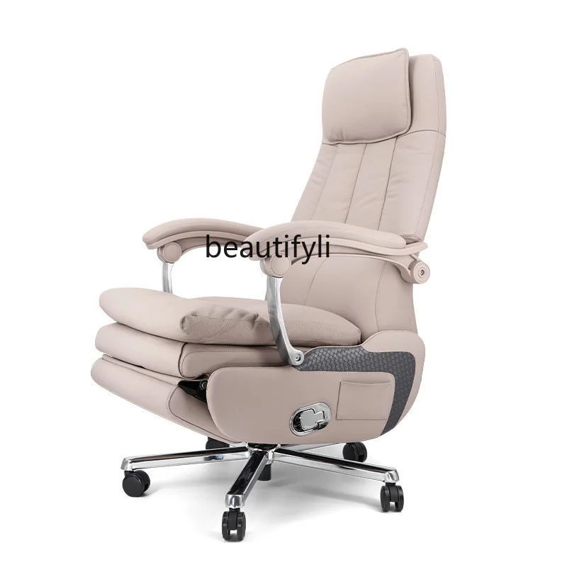 

Genuine Leather Executive Chair Business Comfort Office Seating Human Body Sitting for a Long Time Computer Chair