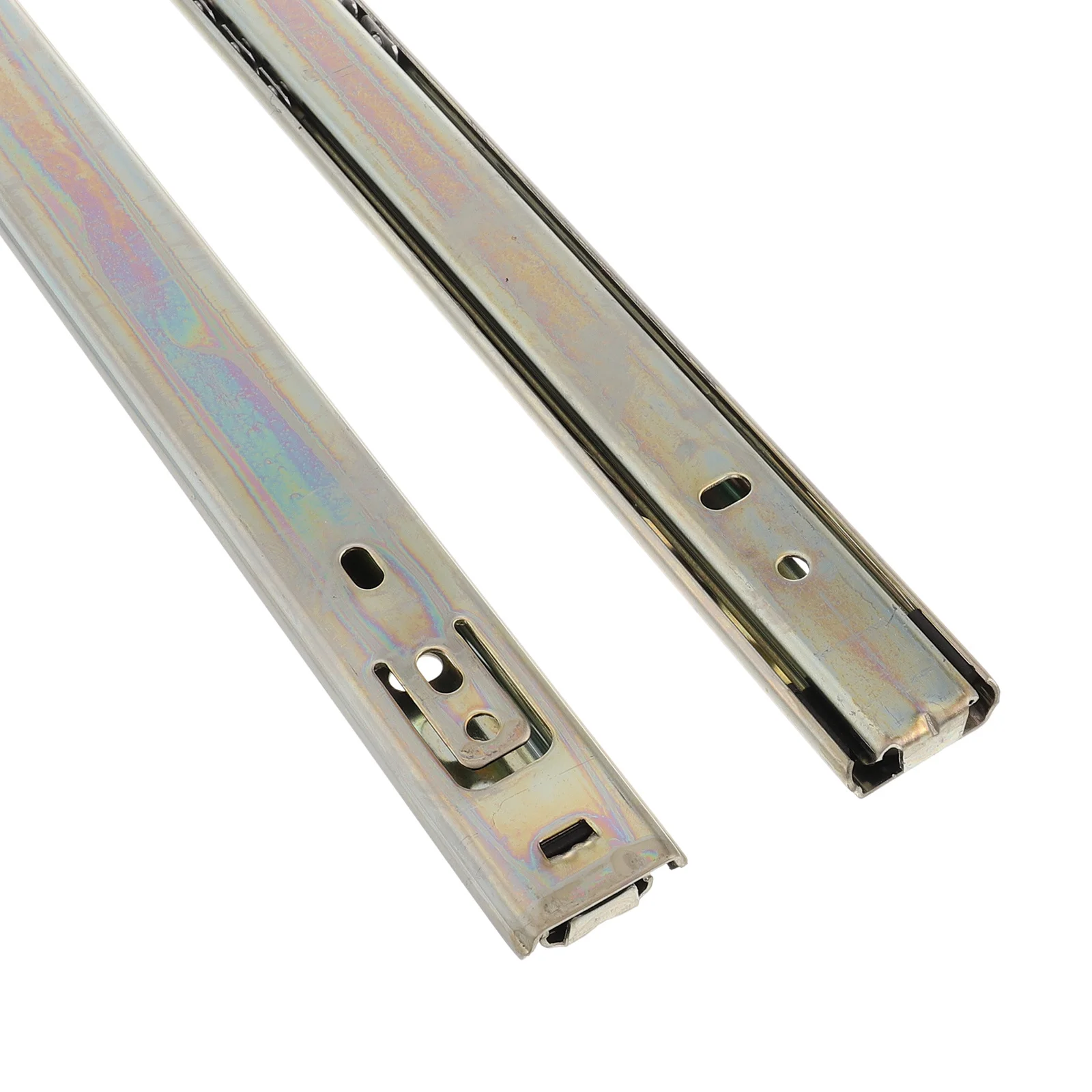 2 قطعة دائم الأسود المجلفن الشريحة السكك الحديدية لوحة المفاتيح درج المنظم الثقيلة الكرة تحمل الشرائح عملية سلسة استخدام متعدد الاستخدامات #5