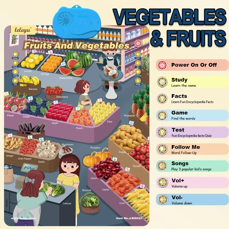 مخطط حائط الحروف الأبجدية التفاعلية للتحدث ABC | لعبة ملصق التعلم الإلكترونية لمرحلة ما قبل المدرسة | هدايا تعليمية للأطفال الصغار والأطفال #4