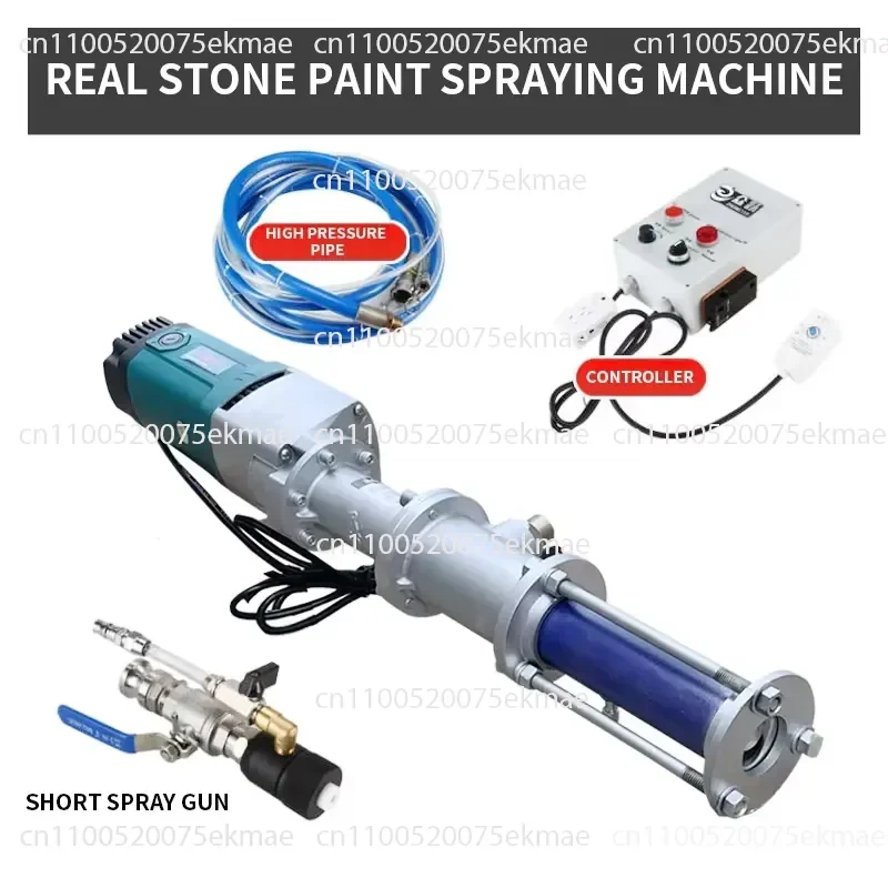 Portable Real Stone Paint Spraying Machine, Putty, Fireproof Coating, Mortar, High-pressure Exterior Wall Metal Machine