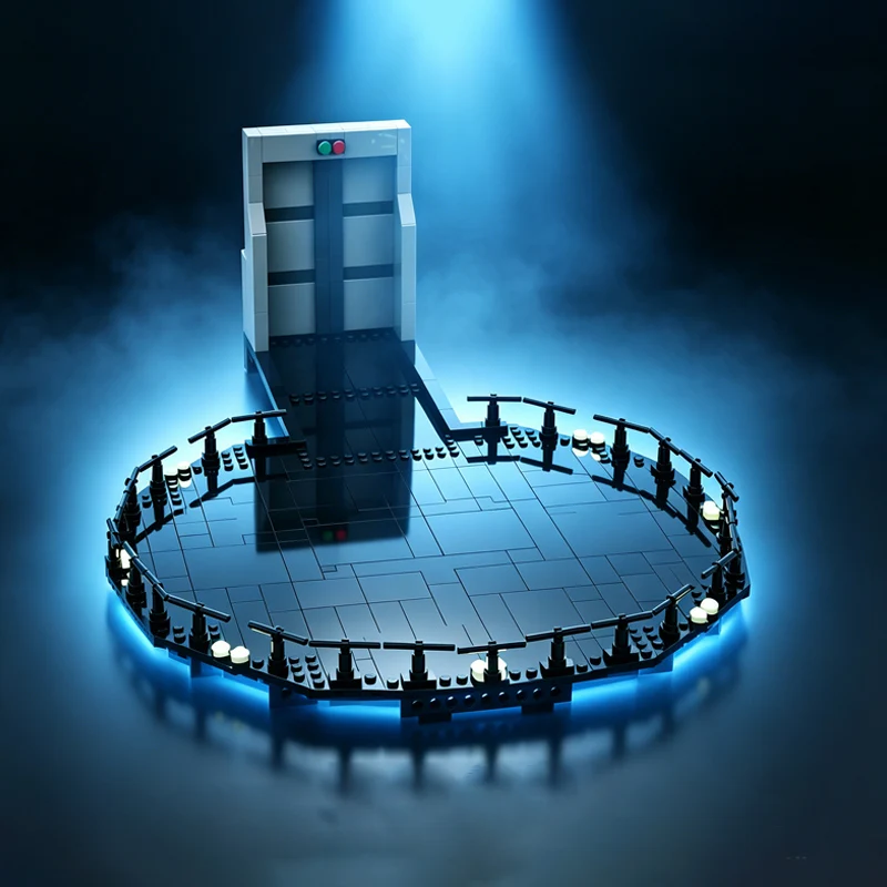 Popular Movie Model MOC Building Bricks Circular Elevator Platform Modular Technology Children Holiday Gifts Assemble Toys Suit
