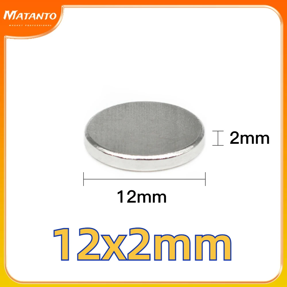 10-200PCS 12x2mm N35 Neodymium Disc Magnet 12*2 mm Rare Earth Round Permanent Magnet 12x2 Strong Powerful Magnets