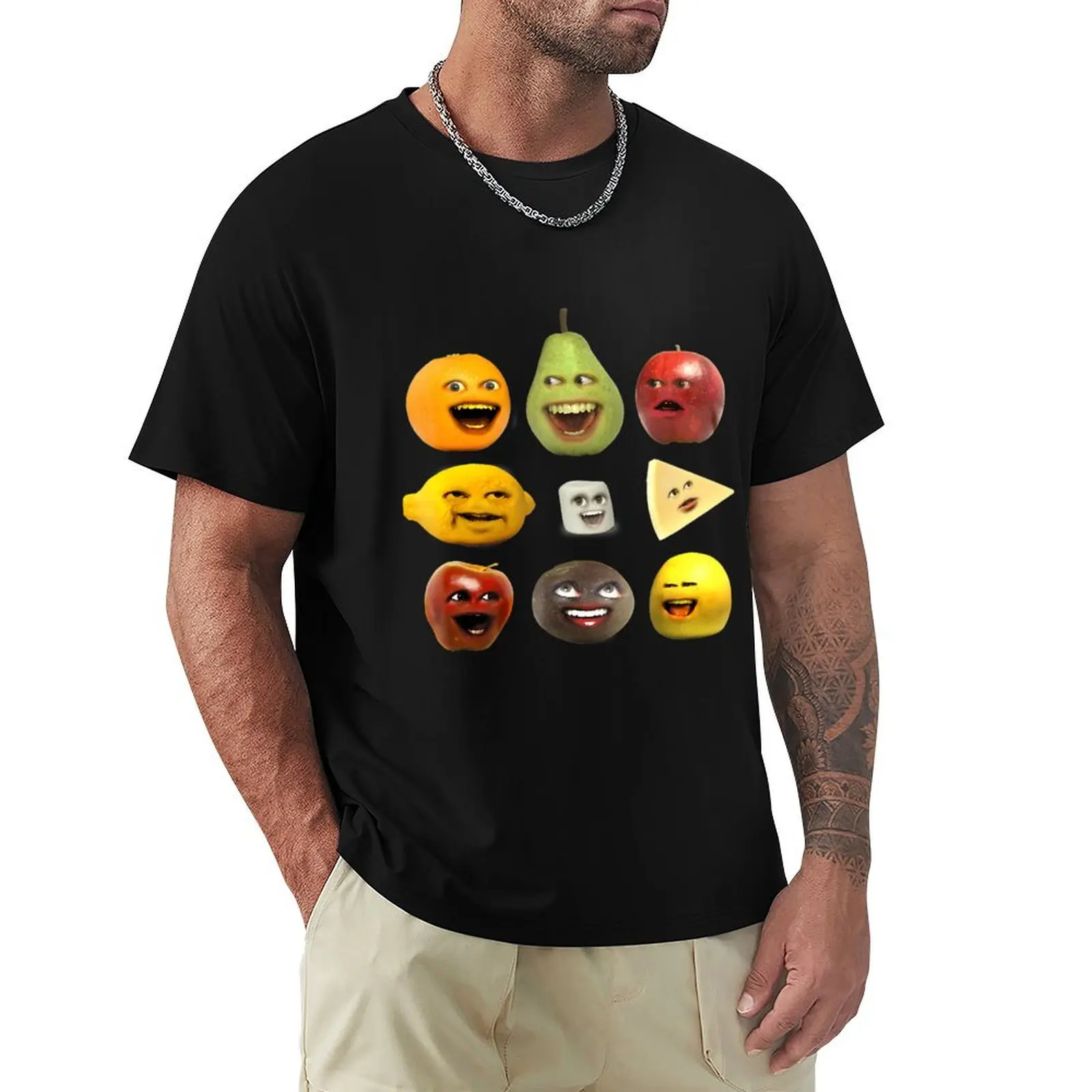 

Annoying Orange And Characters T-Shirt summer tops kawaii clothes cotton t shirt men
