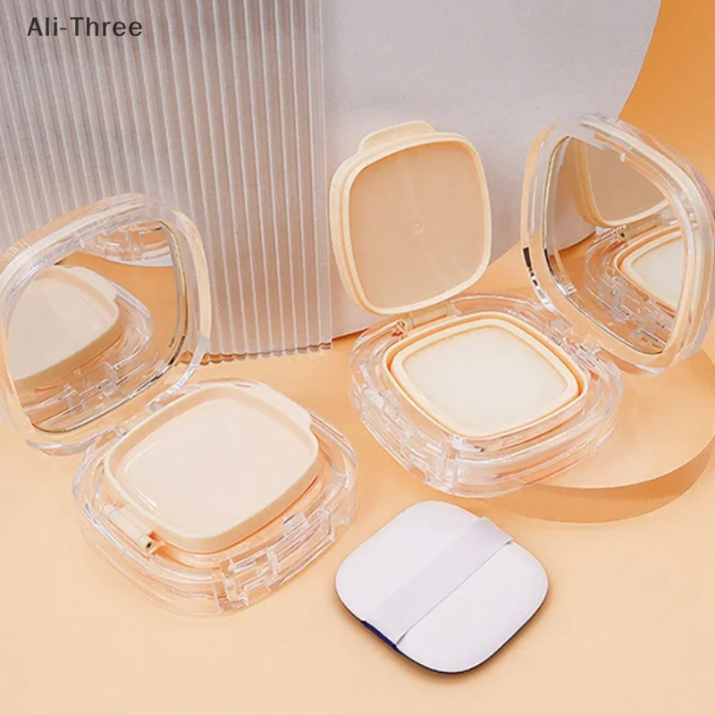 Contenitore per trucco cosmetico portatile con cuscino d'aria vuoto da 15 g con specchio in spugna per polvere per fondotinta in crema BB fai da te