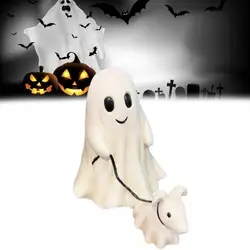 Halloween Decoration Ghost Walking Dog Statue Interesting Resin Ornaments Creative Home Decoration Gift