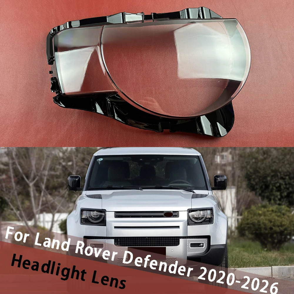 For Land Rover Defender 2020-2026 Headlamp Housing Transparent Mask Cover Headlight Shell Plexiglass Replace Original Lens