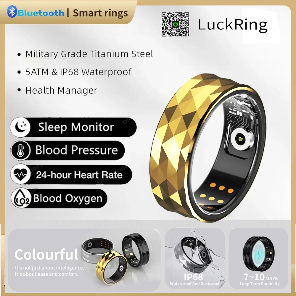 

Men Women Smart Ring Intelligent Body Temperature Multifunctional Sleep Health Monitor Waterproof Tracker for Xiaomi Android IOS