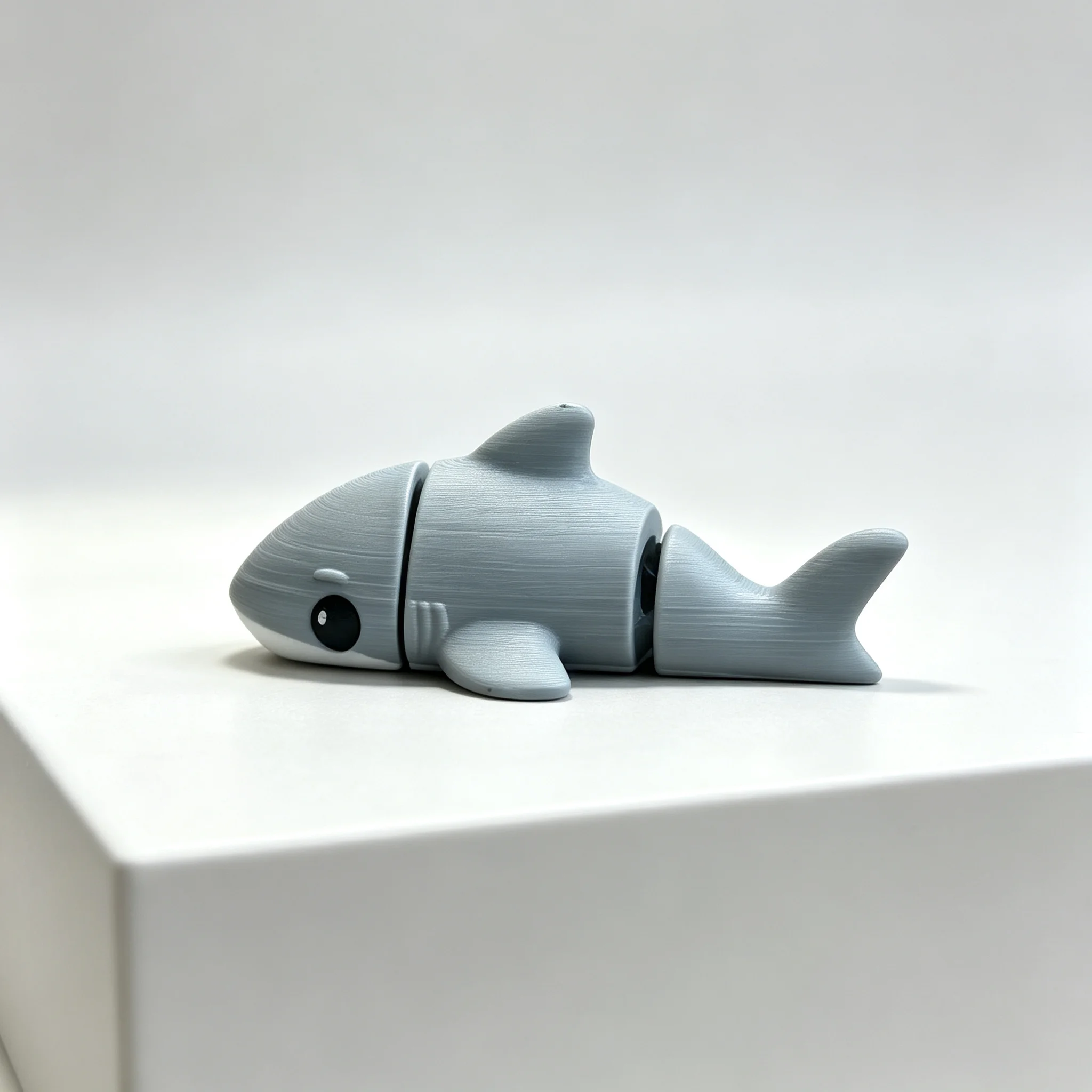 Mini Articulated Shark Figurine Movable Joint Ocean Animal Model Micro Landscape Dollhouse Aquarium Desktop DIY Ornament