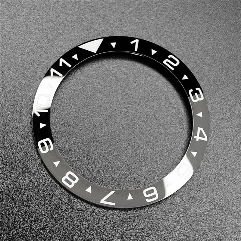 New Gmt Sub Style 38mm Sloping Black And Gray Bezel Insert For Skx007 009 Watch Case Bezel Insert Modification Parts Mods