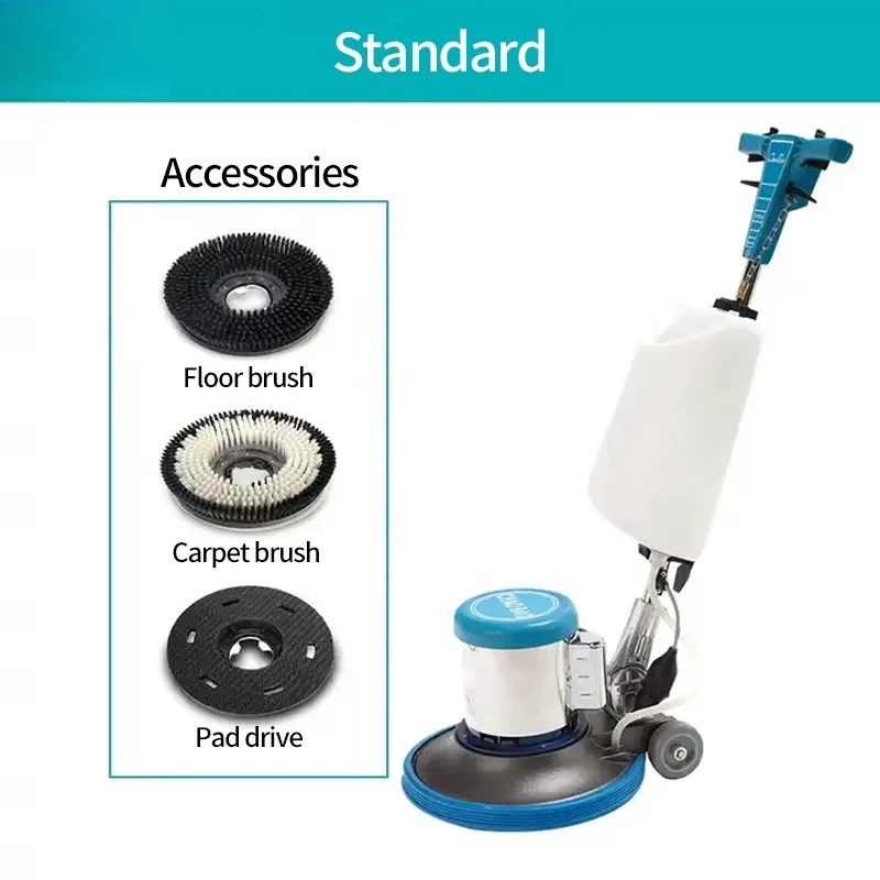 New Commercial 1100W 175rpm Electric Sweeper Floor Tile Carpet Cleaner Commercial with Certificate