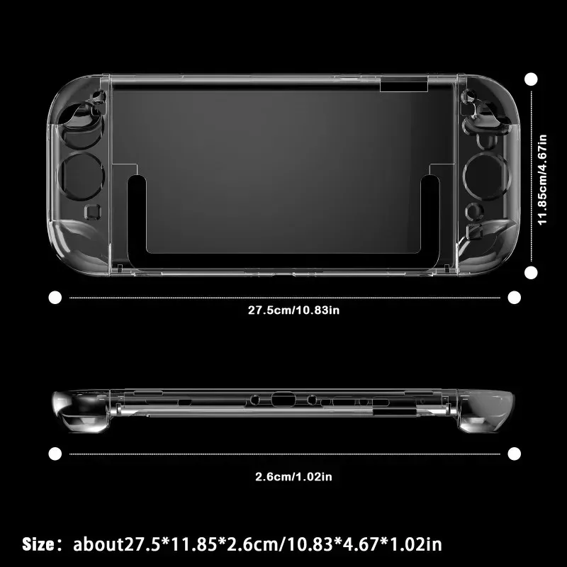 Transparent PC Hard Case Protective Shell Cover For NS Switch 2 Game Console Joy-con Back Full Protector for Switch Accessories image 3