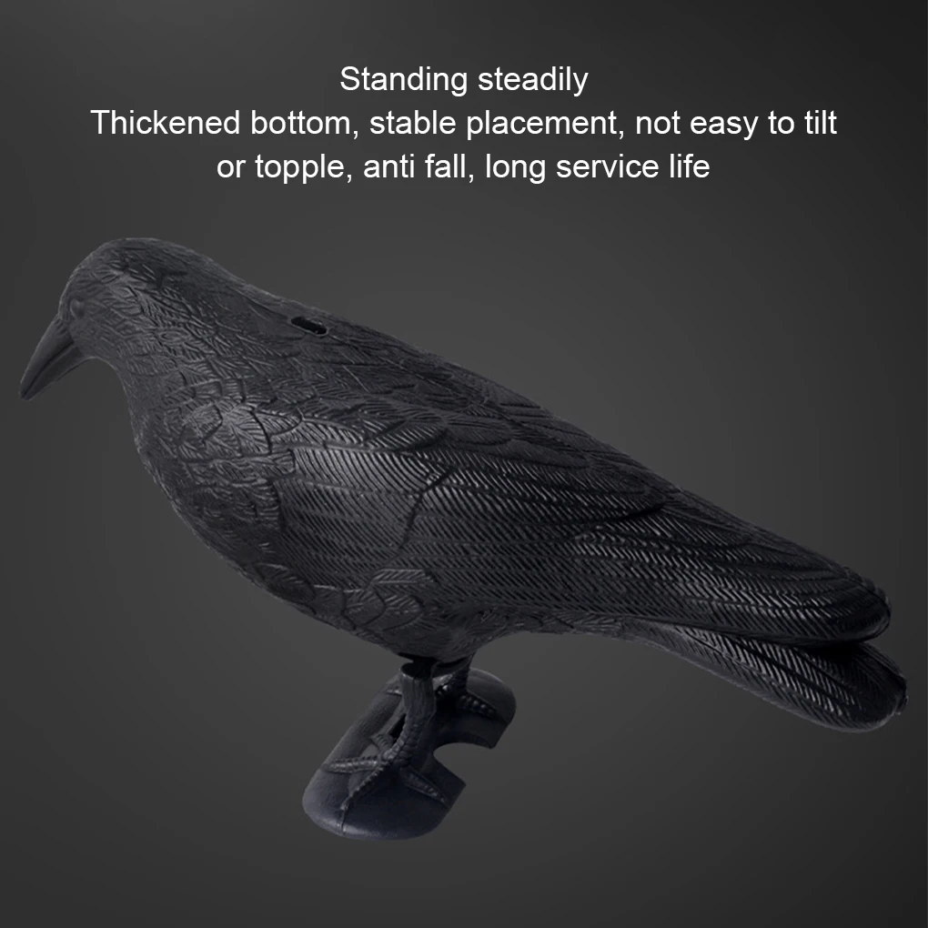 Realistic Halloween Black Crow Model Small Simulation Fake Bird Eye-catching Lightweight Home Decoration Animal Scary Toys