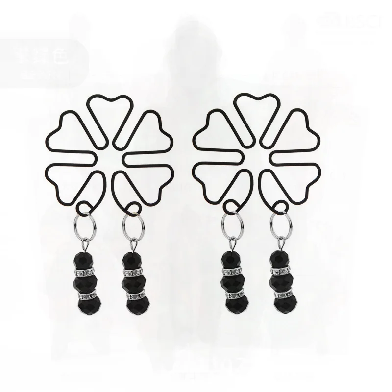 الفولاذ المقاوم للصدأ أربع أوراق البرسيم الحليب كليب الحلمة محفز غير مرئية مثير لعبة تعليمية الكبار للعب الثدي #3