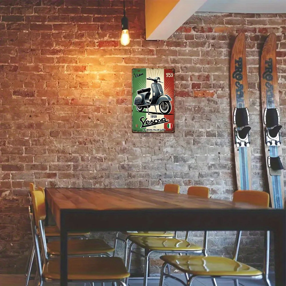 1959 Italian Classic Scooter Vintage Retro Iron Sign Plaque 20x30cm For Farm & Home Wall Decor