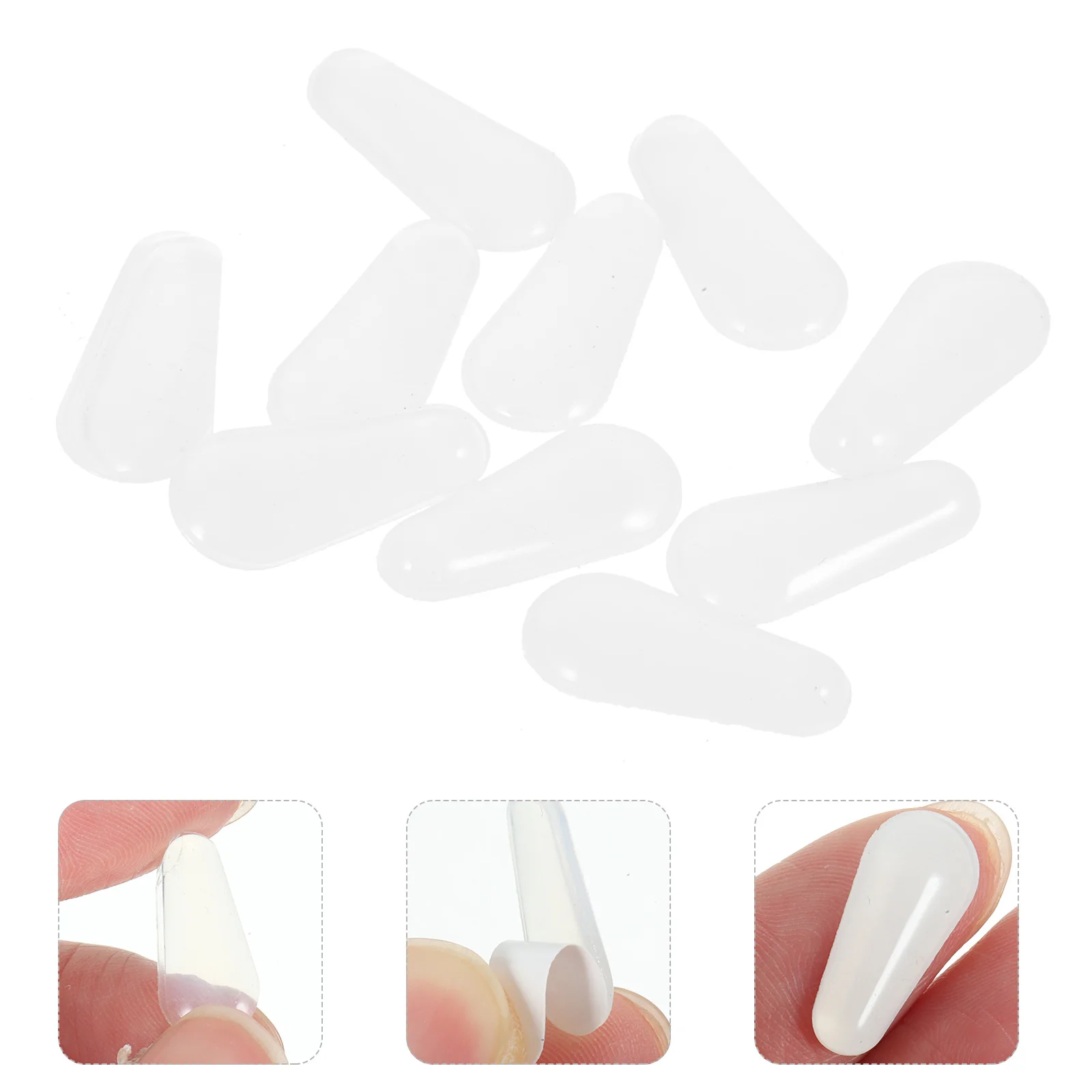 

10 Pairs Silicone Pads Eyeglass Accessories Comfortable Glasses Cushions Soft Protectors For Eyeglasses Sunglasses Frames