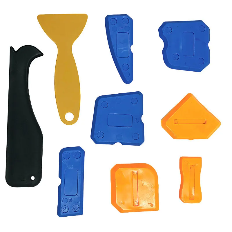 4/9pc Silicone Sealant Spreader Spatula Scraper Wall Putty Knife Floor Cleaning Corner Shovel Pressure Seamer Construction Tools