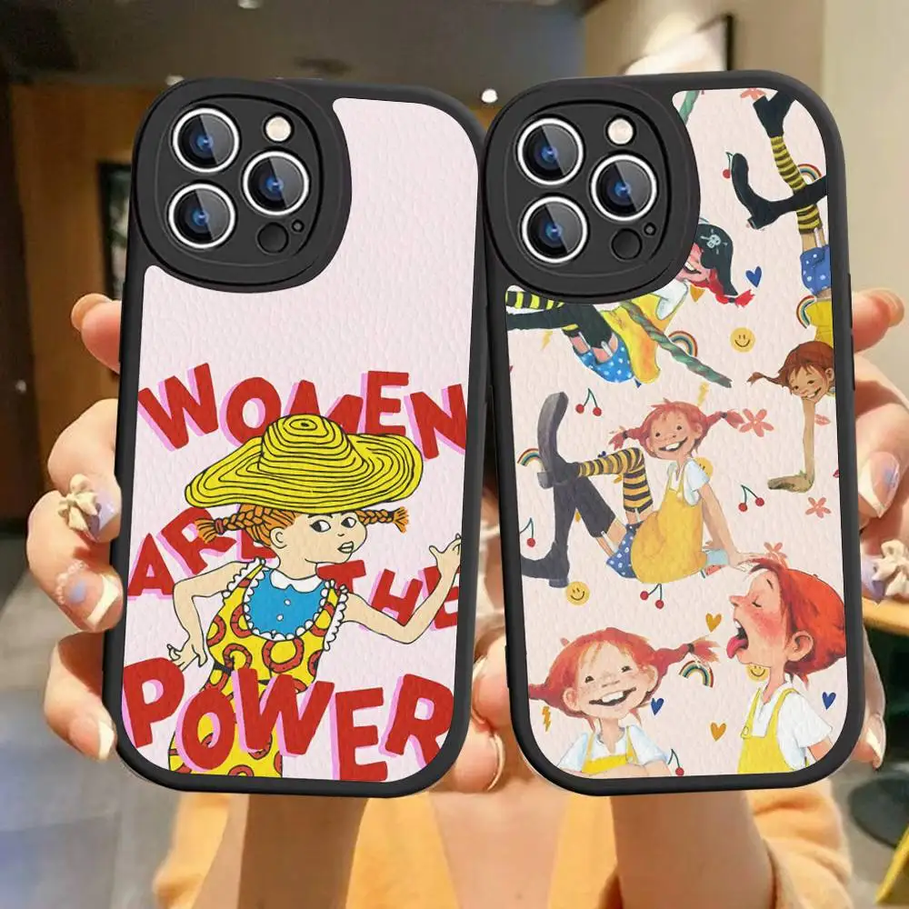 

P-Pippi Longstocking Phone Cover For iPhone 16 15 14 13 12 11 Pro Max Plus Leather Soft Case