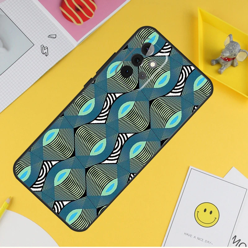 African Wax Pattern Fabric Phone Case For Samsung Galaxy A53 A33 A13 A12 A32 A52 A14 A34 A54 A15 A25 A35 A55 A71 A51