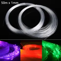 50mx0.75mm/1.0mm PMMA Plastic Fiber Optic Cable End Glow Led Light Clear DIY