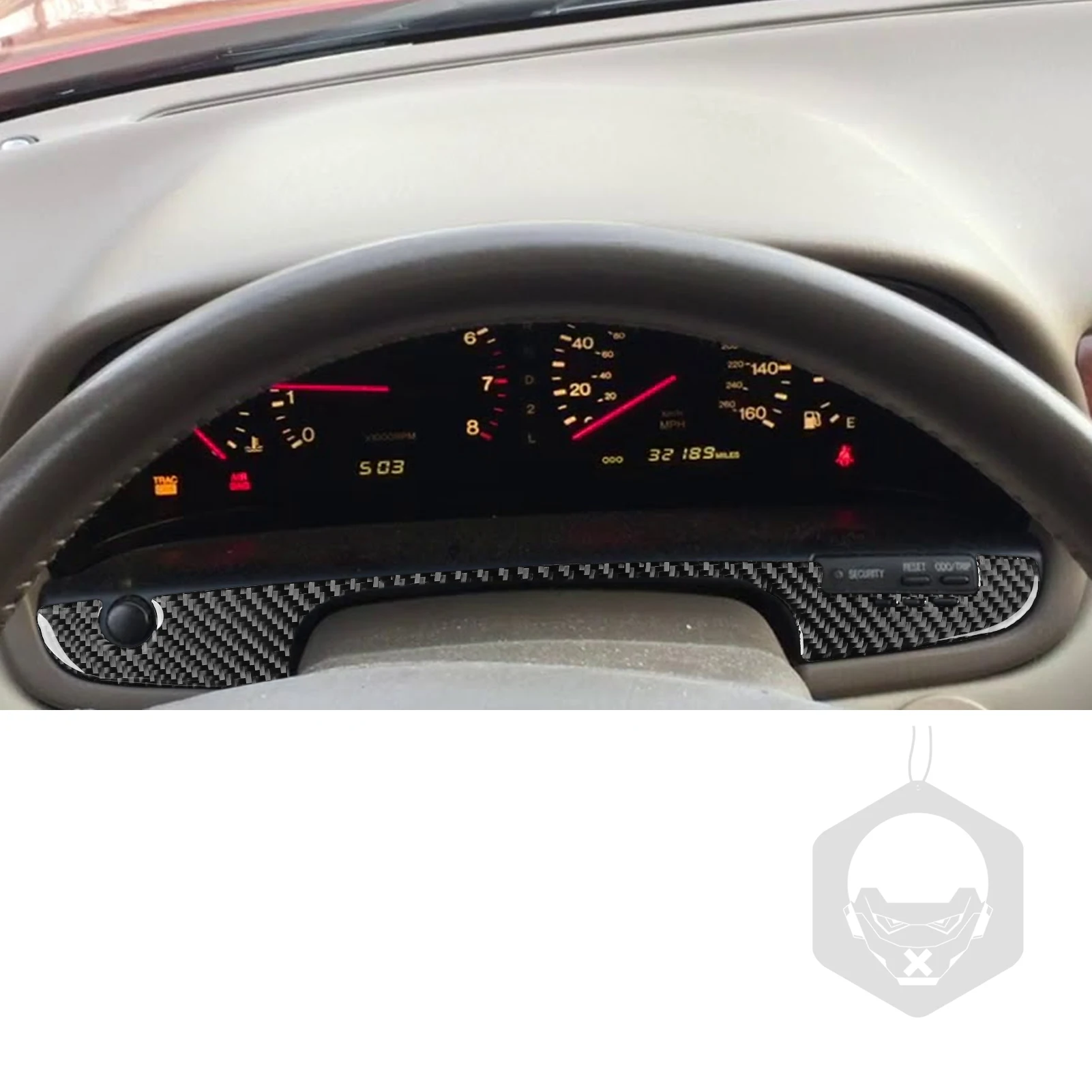 For LEXUS SC 300 400 1992-2000 Carbon Fiber Dashboard Speedometer below panel Car Accessories Interior Decorative Stickers