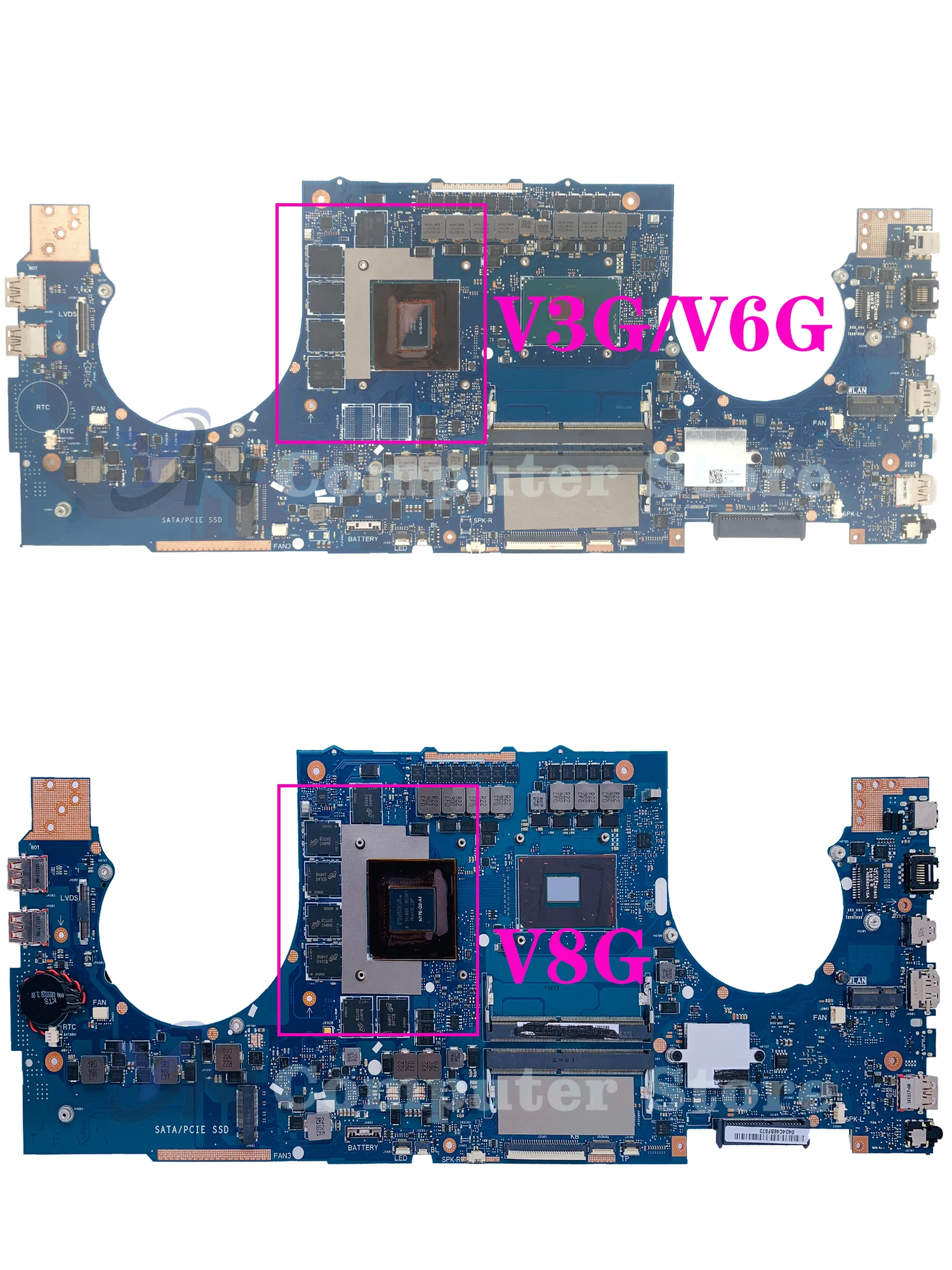 Imagem -02 - Placa-mãe do Portátil para Asus Fx70v Gl702vmk Gl702vsk Gl702vs Gl702vml Gl702 i5 i7 Gtx10603g 6g Gtx1070 8g