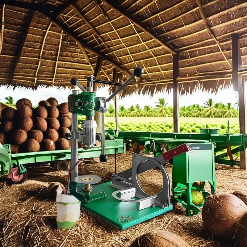 

Manual Opening Coconuts Machine Commercial Peeled Coconut Cutter Coconut Peeling Cutting Capping Machine