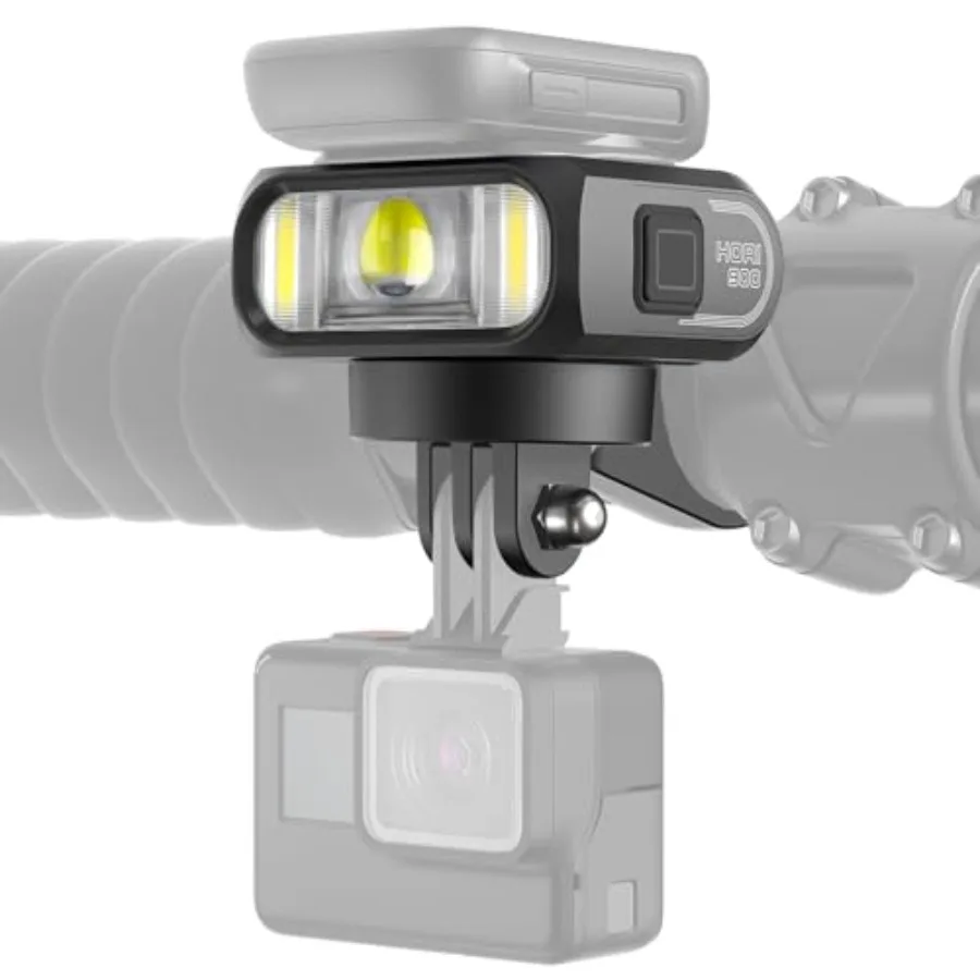 

Hori 900 Compatible with Garmin/Wahoo Bike Computer Dual Mounted Bike Light 900 Lumens Super Bright Independent DRL Fast USB-C