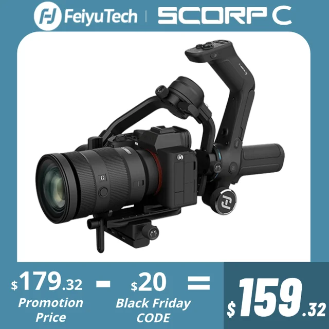 FeiyuTech Official Feiyu SCORP-C 3-Axis Handheld Gimbal Stabilizer Handle  Grip for DSLR Camera Sony/Canon/Nikon with 2.5kg Load - AliExpress