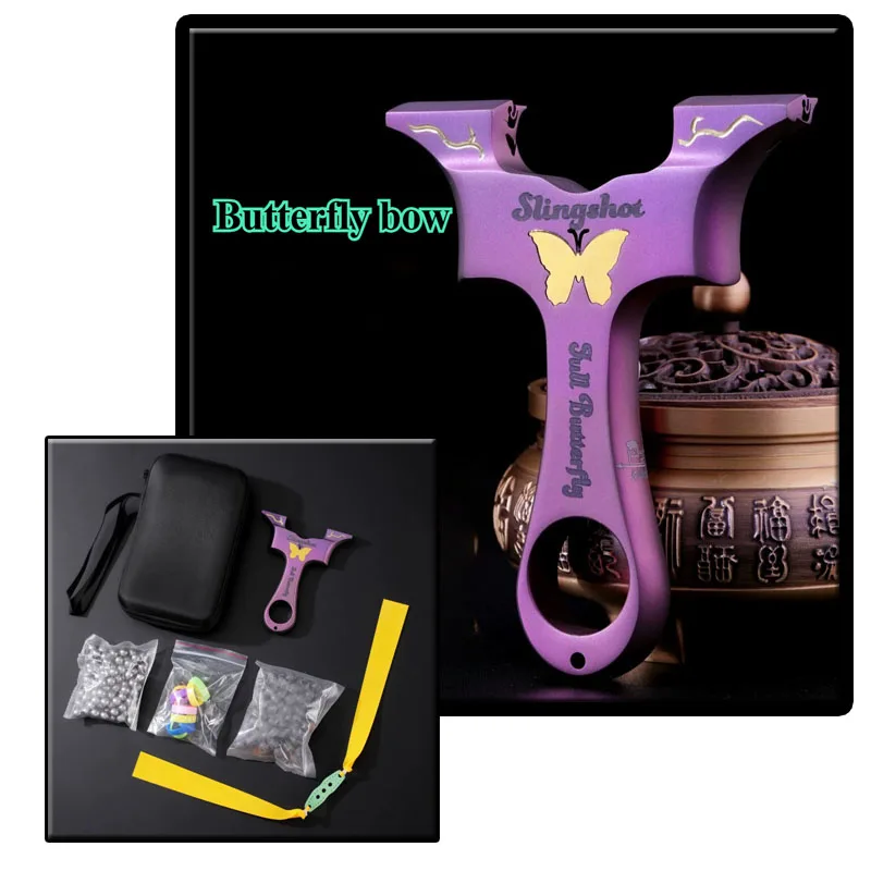 EDC Titanium Alloy TC21 Butterfly Adult Specific High Precision Dragon Teeth Quick Pressing New Flat Leather Outdoor HuntingTool