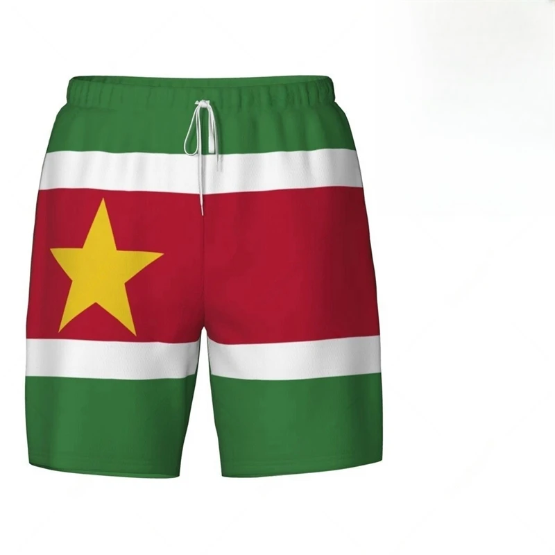 

Модные пляжные шорты с флагом серниме, летние повседневные мужские и женские шорты с 3D принтом национального герба, свободные быстросохнущие плавки