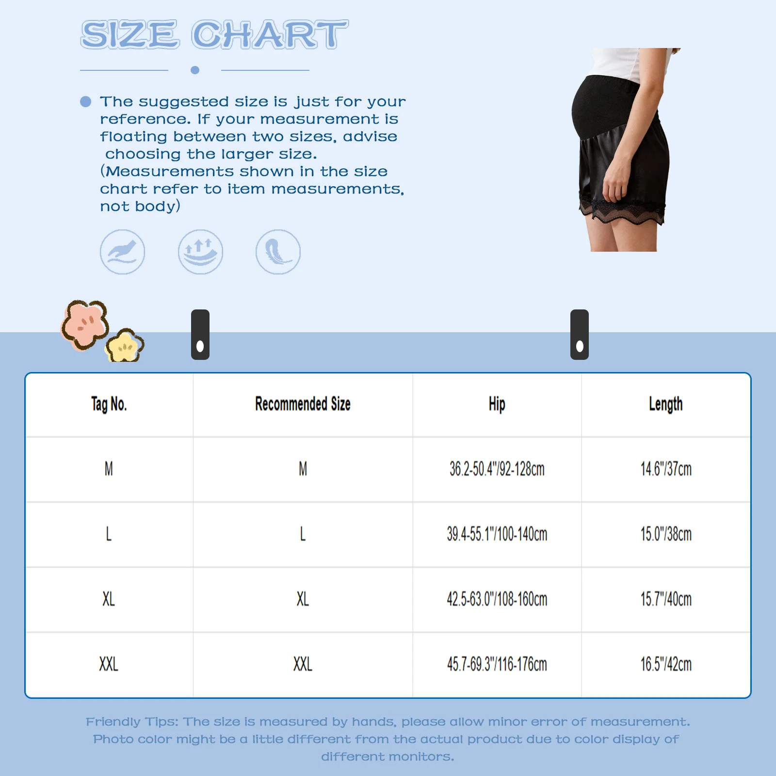 Pregnant Women Lace Trim Maternity Shorts Casual Homewear Loungewear High-waist Over-the-belly Maternity Shorts Sleepwear