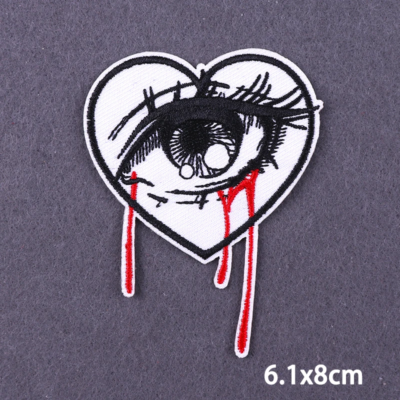 Punk Gun Patch Iron On Patches For Clothing Thermoadhesive Patches Hippie Skull Embroidered Patches On Clothes Stickers Badges