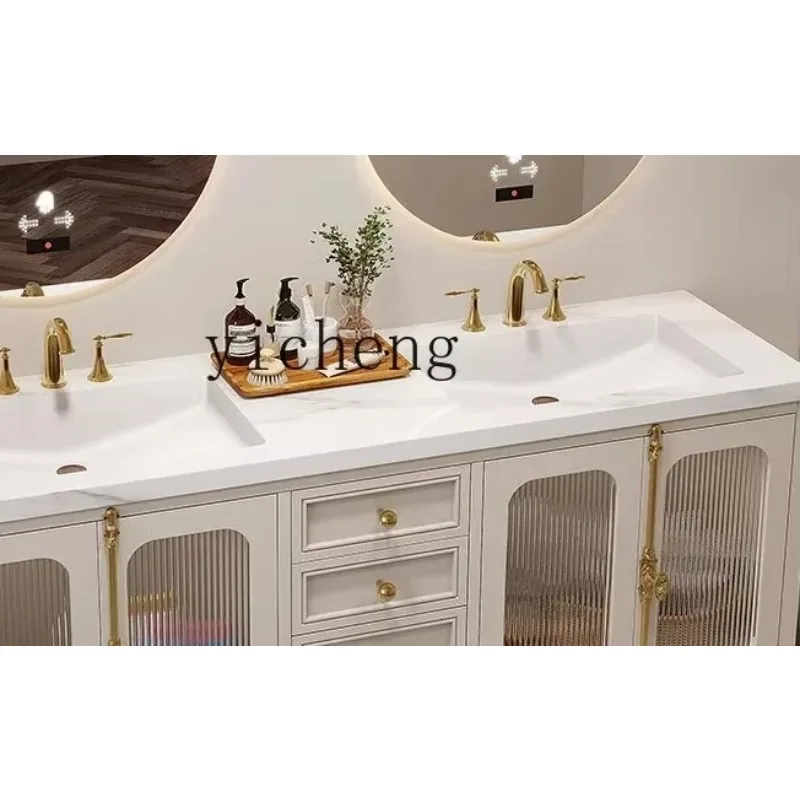 

X-13 Smart Oak Bathroom Cabinet Combination Toilet Slate Wash Desk Washbasin Cabinet