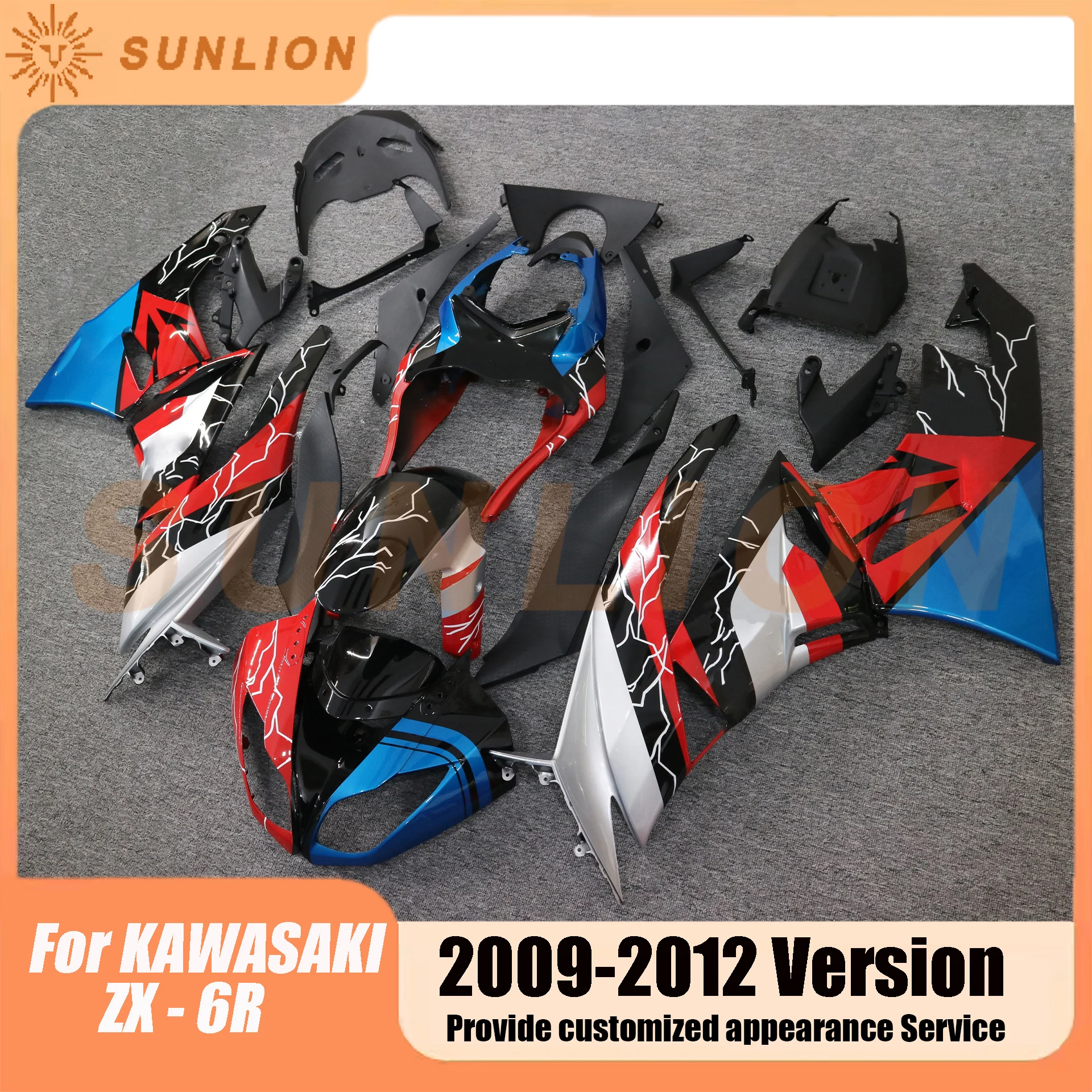 Body Full Fairing Kit For KAWASAKI NINJA ZX-6R 09-12 ZX6R ZX 6R 6 R 09 10 11 12 2009 2010 2011 2012 Fairing