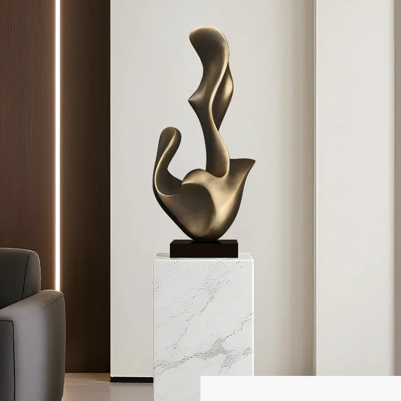 Modern simple and high-end soft decoration hotel lobby living room display art fiberglass creative abstract decoration